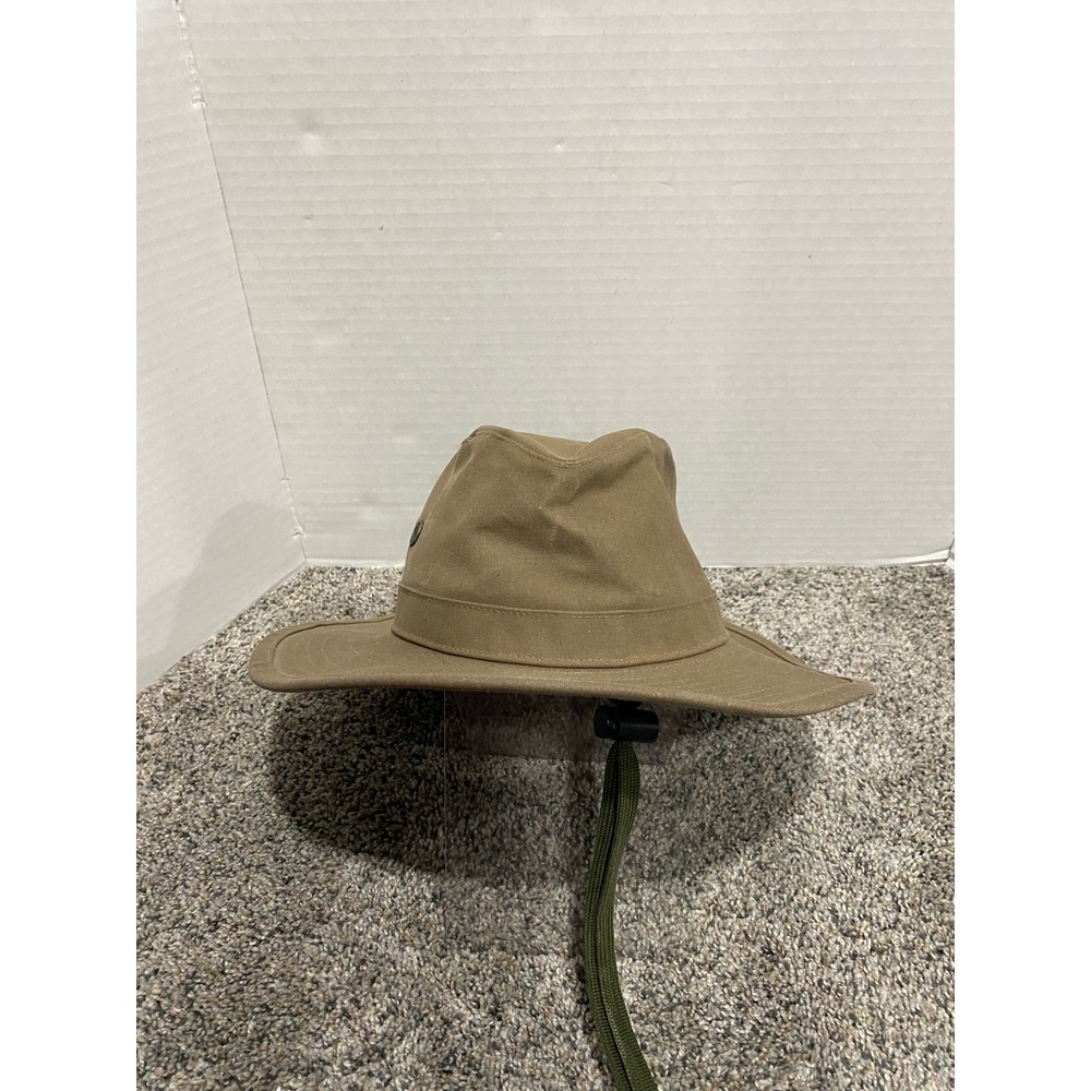 Bush Hat Outback Trading Company Unisex Brown Excellent Canvas Chin Strap MD